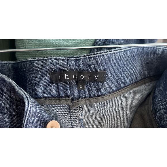Theory Jeans Womens 2 Denim EUC Flare Bootcut Stretchy - Picture 3 of 3